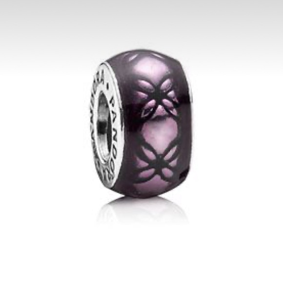 Pandora Retired Purple Abstract Spacer Charm - Picture 2 of 5